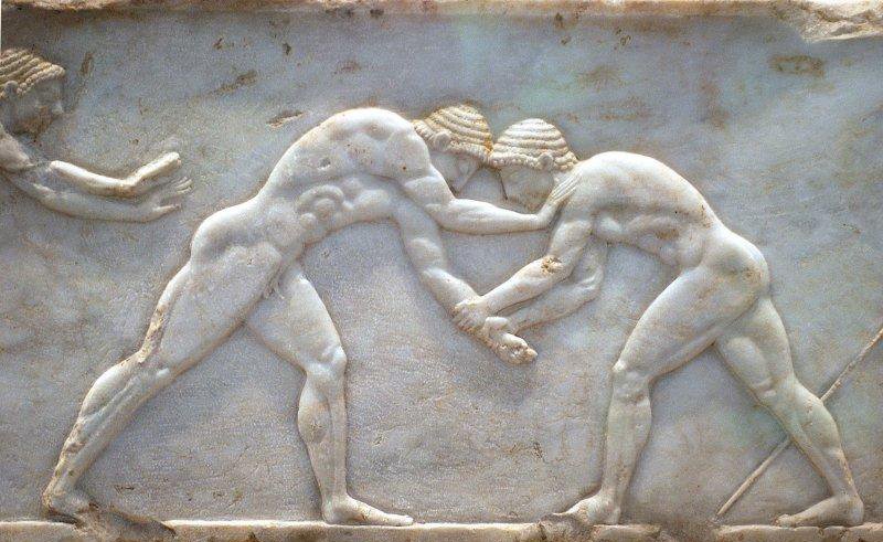 Ancient Greek wrestlers National Archaeological Museum Athens - the collector dot com.jpg